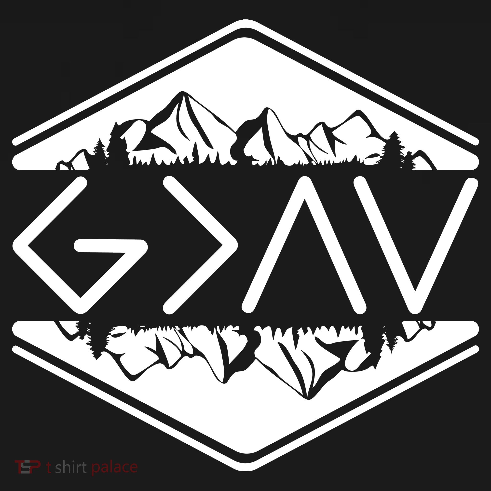 Inspirational Christian God Is Greater Than The High And Lows Camping Tie-Dye T-Shirt