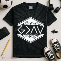 Inspirational Christian God Is Greater Than The High And Lows Camping Kids Tie-Dye T-Shirt thumb 2