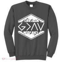 Inspirational Christian God Is Greater Than The High And Lows Camping Tall Sweatshirt thumb 0