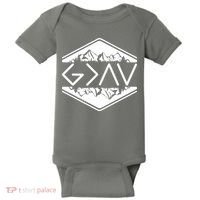Inspirational Christian God Is Greater Than The High And Lows Camping Baby Bodysuit thumb 0