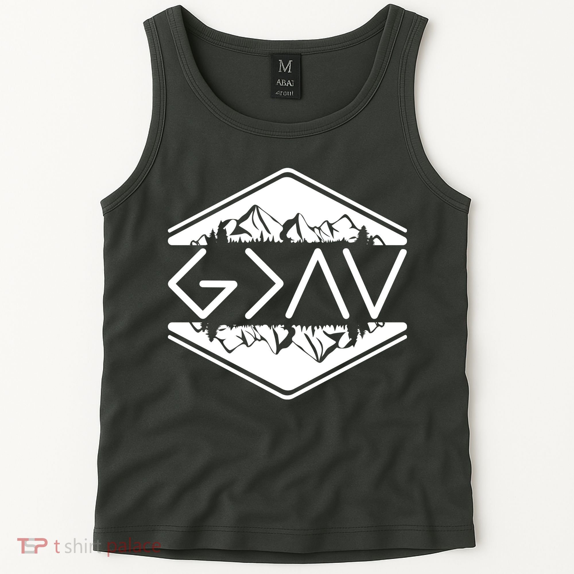 Inspirational Christian God Is Greater Than The High And Lows Camping Tank Top