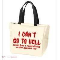 I Cant Go To Hell Satan Has A Restraining Order Against Me Funny Tote Bag thumb 3