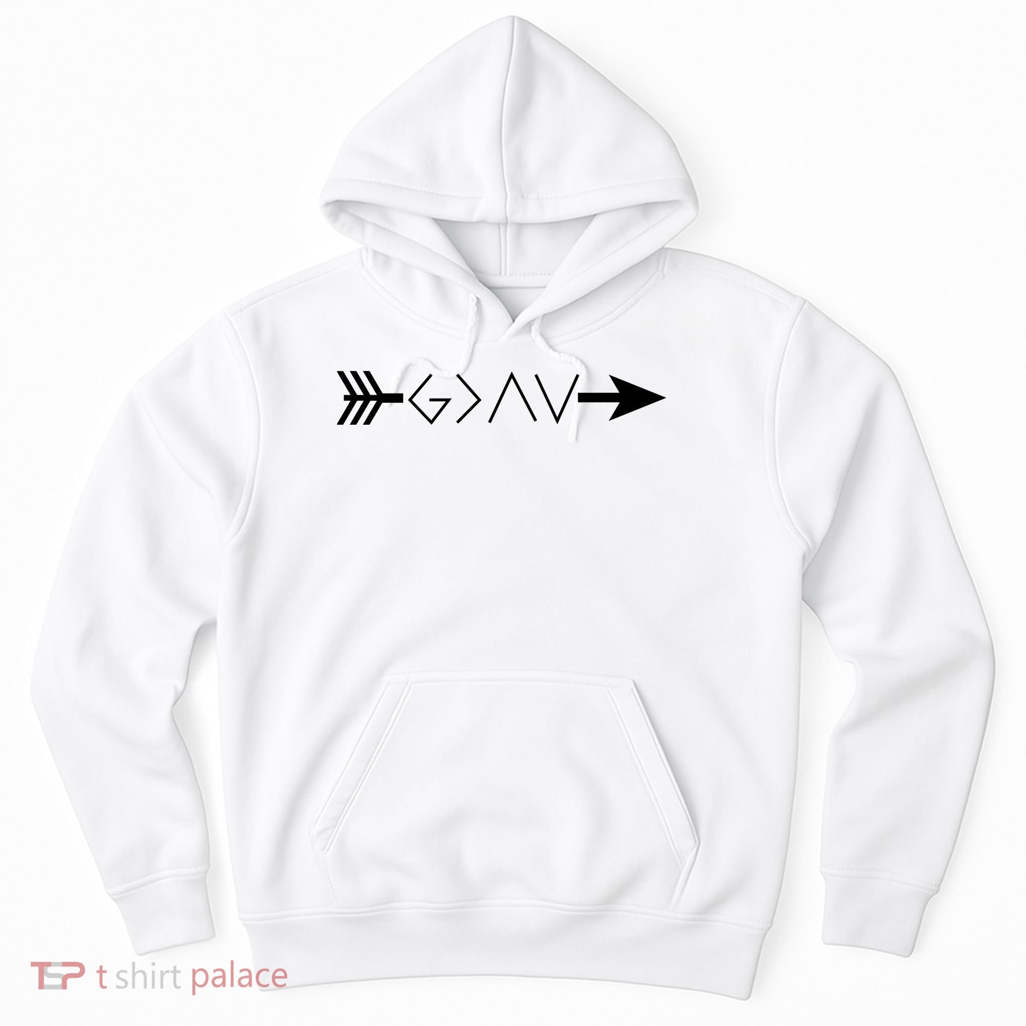 Inspirational Christian God Is Greater Than The High And Lows Shooting Arrow Hoodie