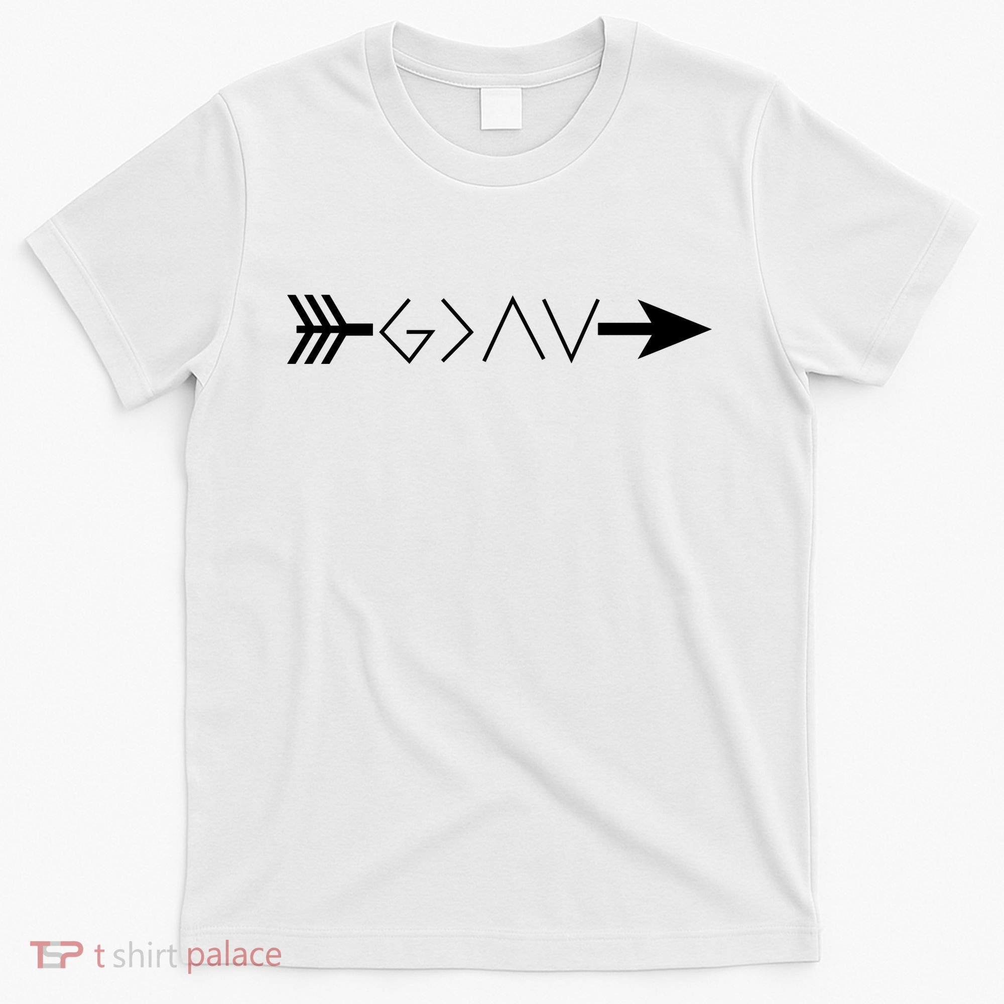 Inspirational Christian God Is Greater Than The High And Lows Shooting Arrow T-Shirt
