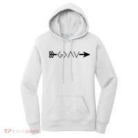 Inspirational Christian God Is Greater Than The High And Lows Shooting Arrow Women's Hoodie thumb 0