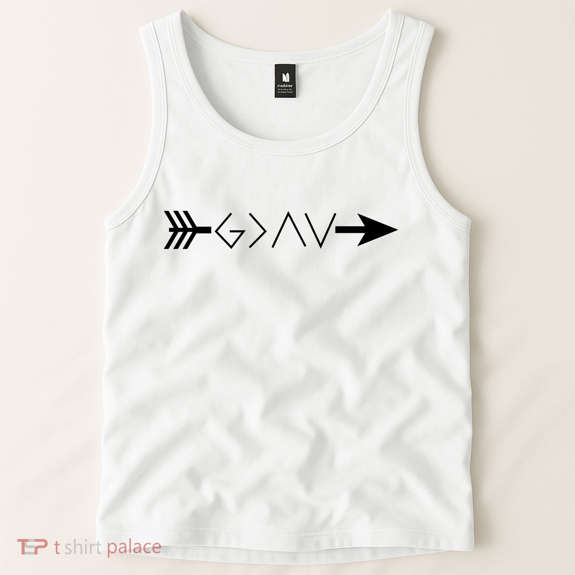 Inspirational Christian God Is Greater Than The High And Lows Shooting Arrow Tank Top