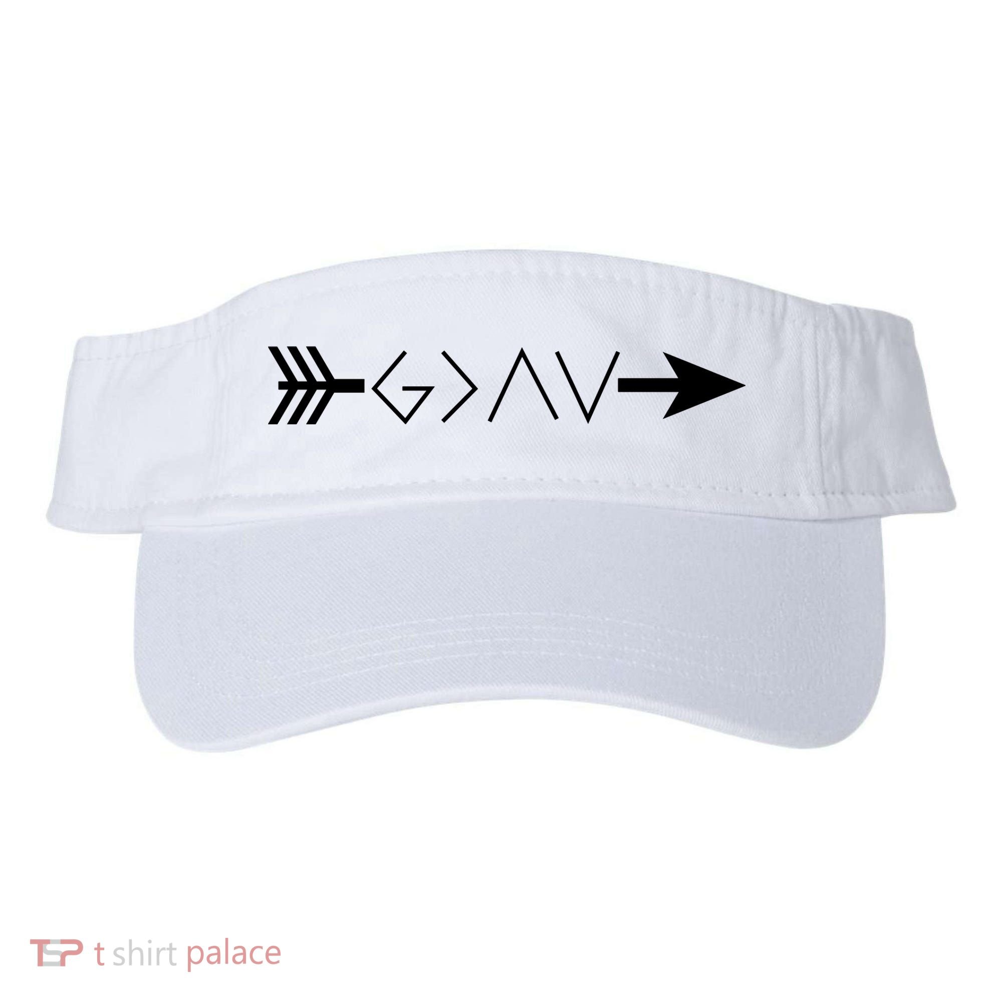 Inspirational Christian God Is Greater Than The High And Lows Shooting Arrow Visor