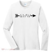 Inspirational Christian God Is Greater Than The High And Lows Shooting Arrow Women's Long Sleeve Shirt thumb 0