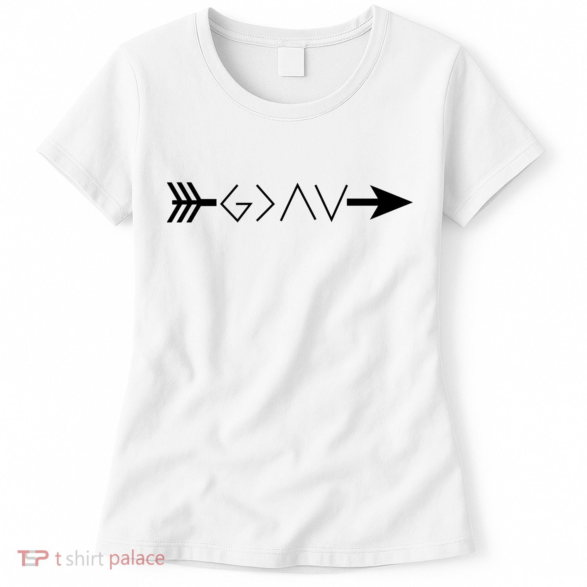 Inspirational Christian God Is Greater Than The High And Lows Shooting Arrow Women's T-Shirt