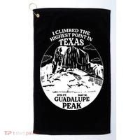 I Climbed Guadalupe Peak- The Highest Point In Texas Golf Towel thumb 0