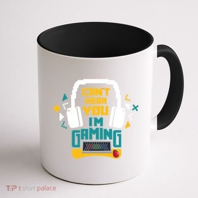 I CanT Hear You IM Gaming Pc Gamers Themed Gift Coffee Mug back