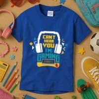 I CanT Hear You IM Gaming Pc Gamers Themed Gift Kids T-Shirt thumb 3