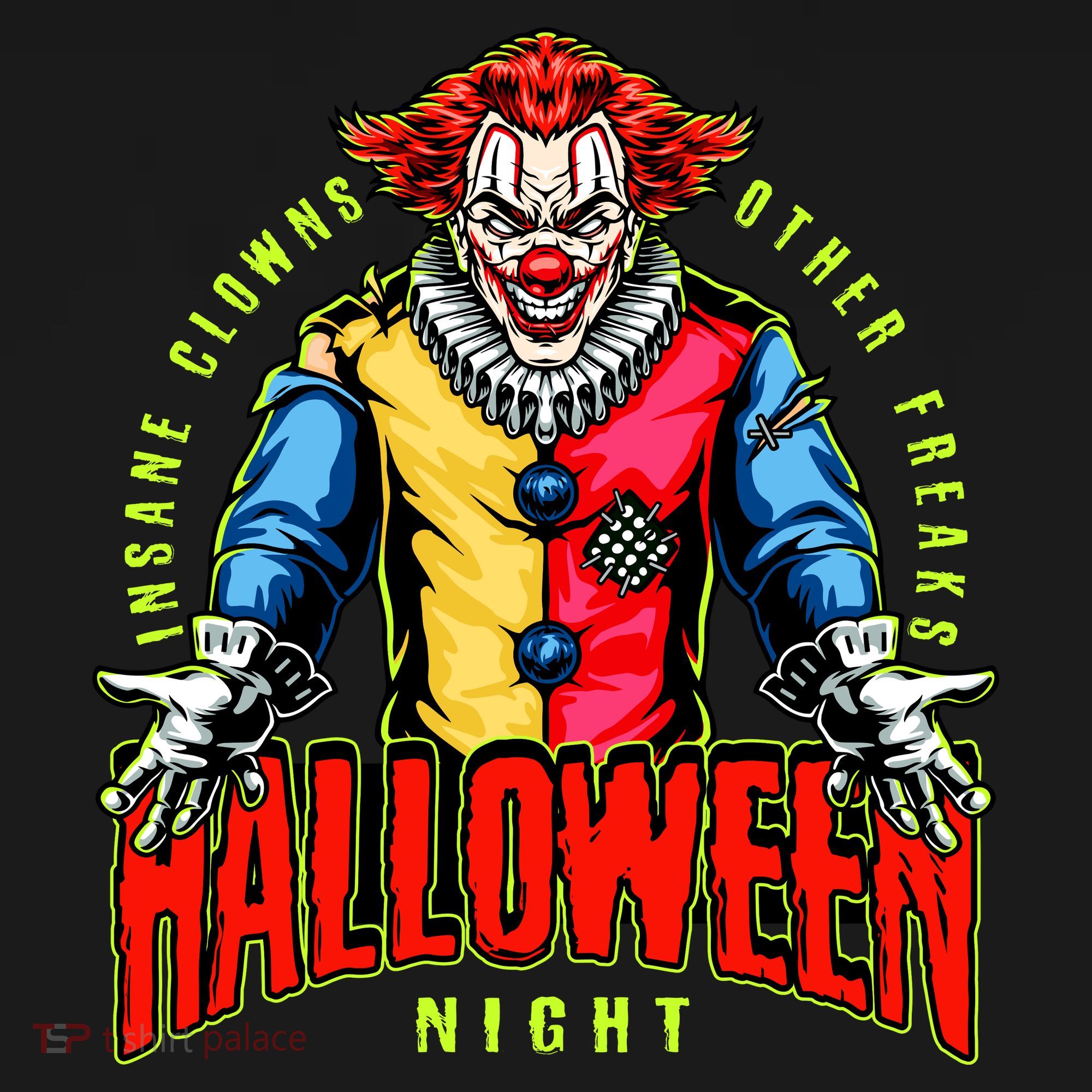 Insane Clowns Halloween Night Creepy Clown Tall Sweatshirt