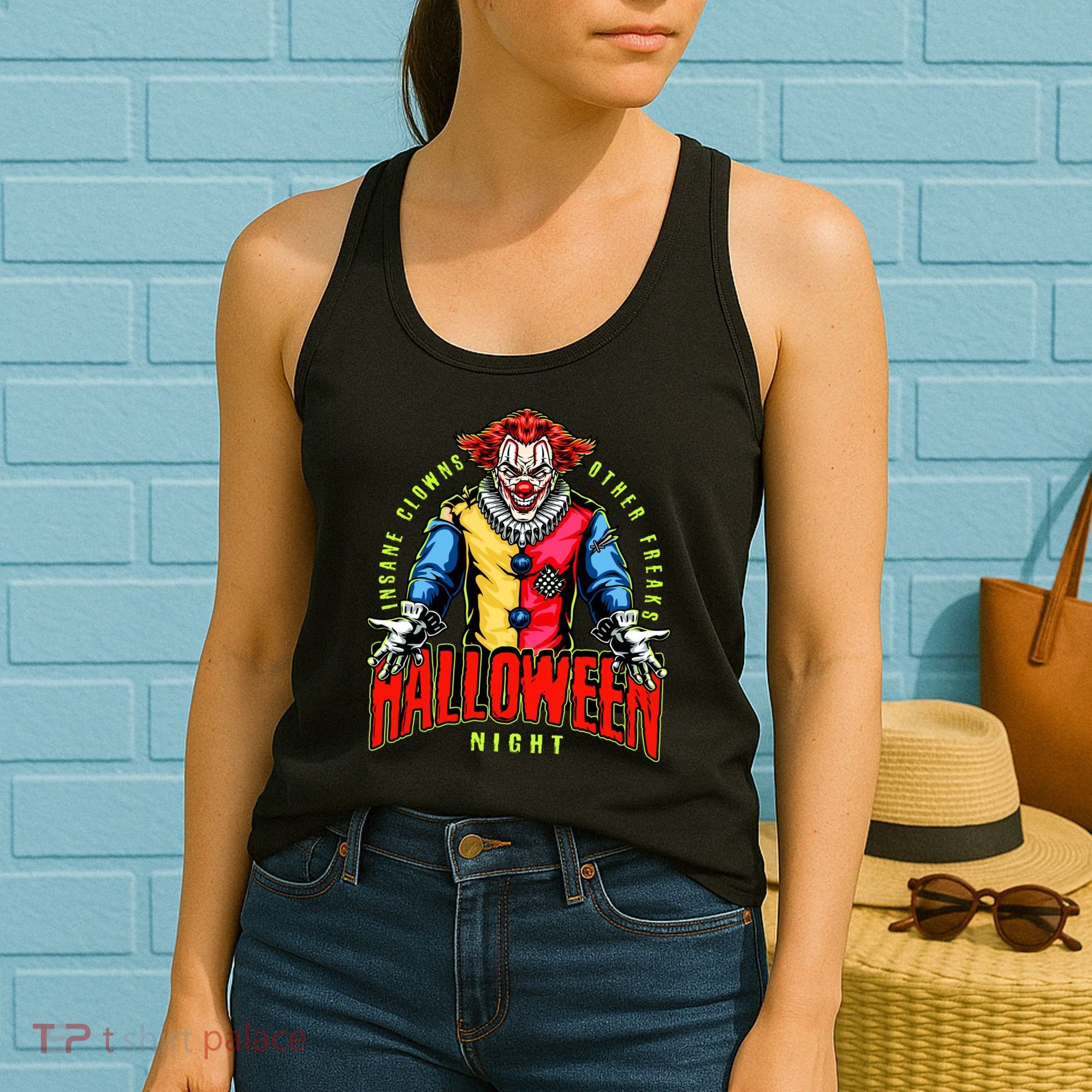 Insane Clowns Halloween Night Creepy Clown Women's Tank Top