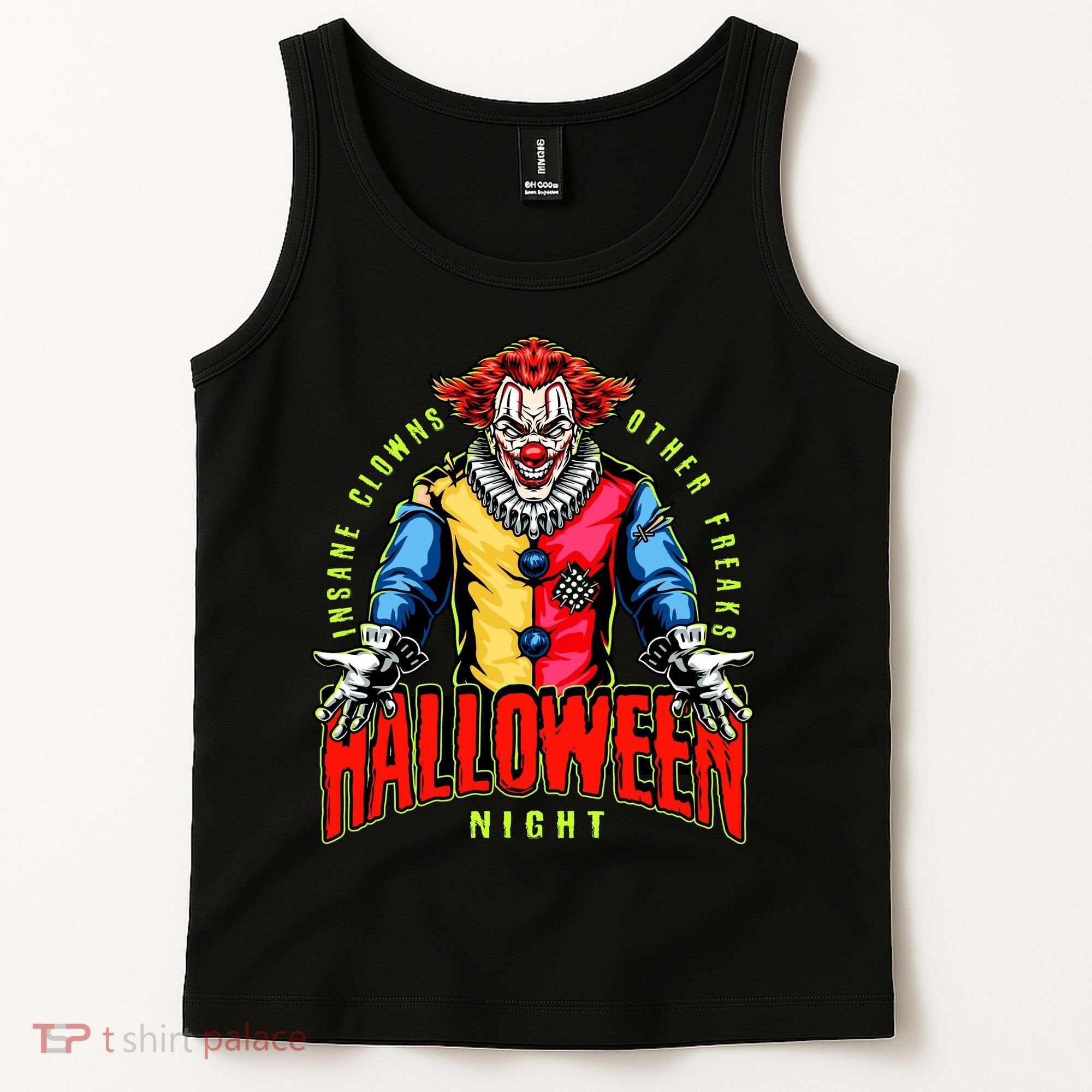 Insane Clowns Halloween Night Creepy Clown Tank Top