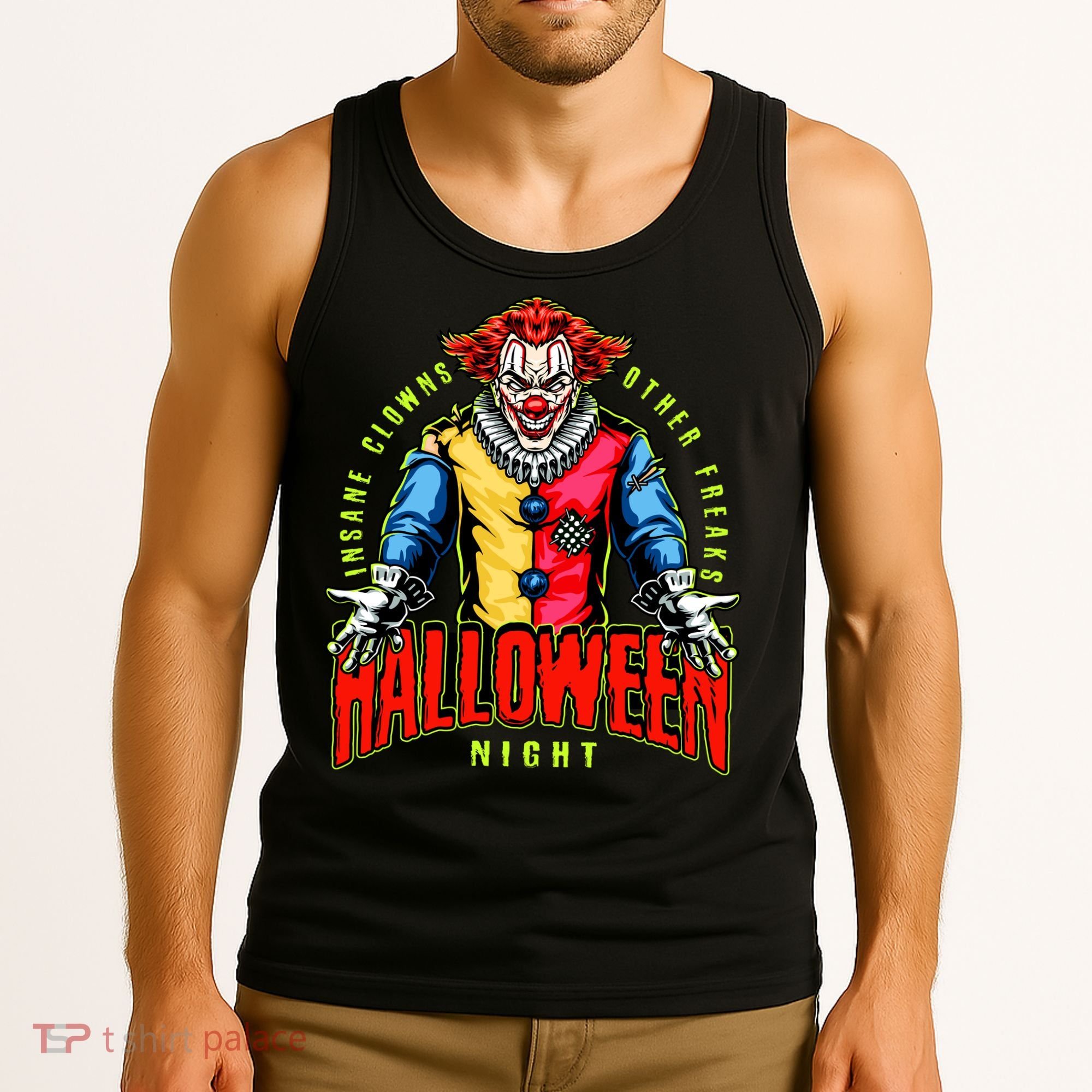 Insane Clowns Halloween Night Creepy Clown Tank Top