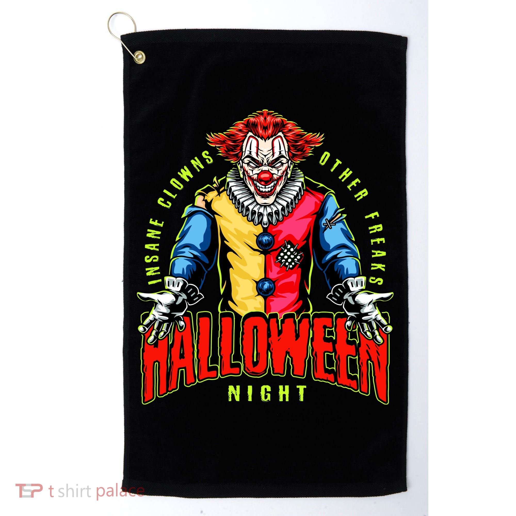 Insane Clowns Halloween Night Creepy Clown Golf Towel