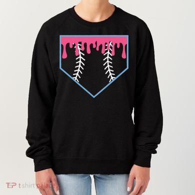 Ice Cream Home Plate Baseball Drip Women's Sweatshirt