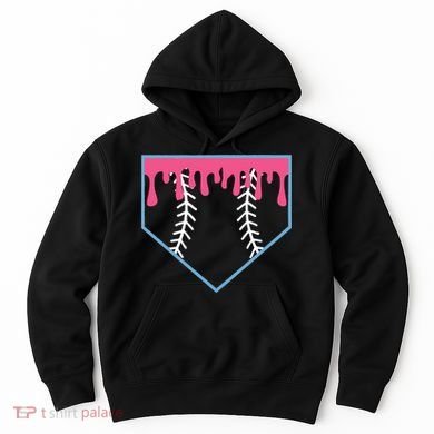 Ice Cream Home Plate Baseball Drip Hoodie