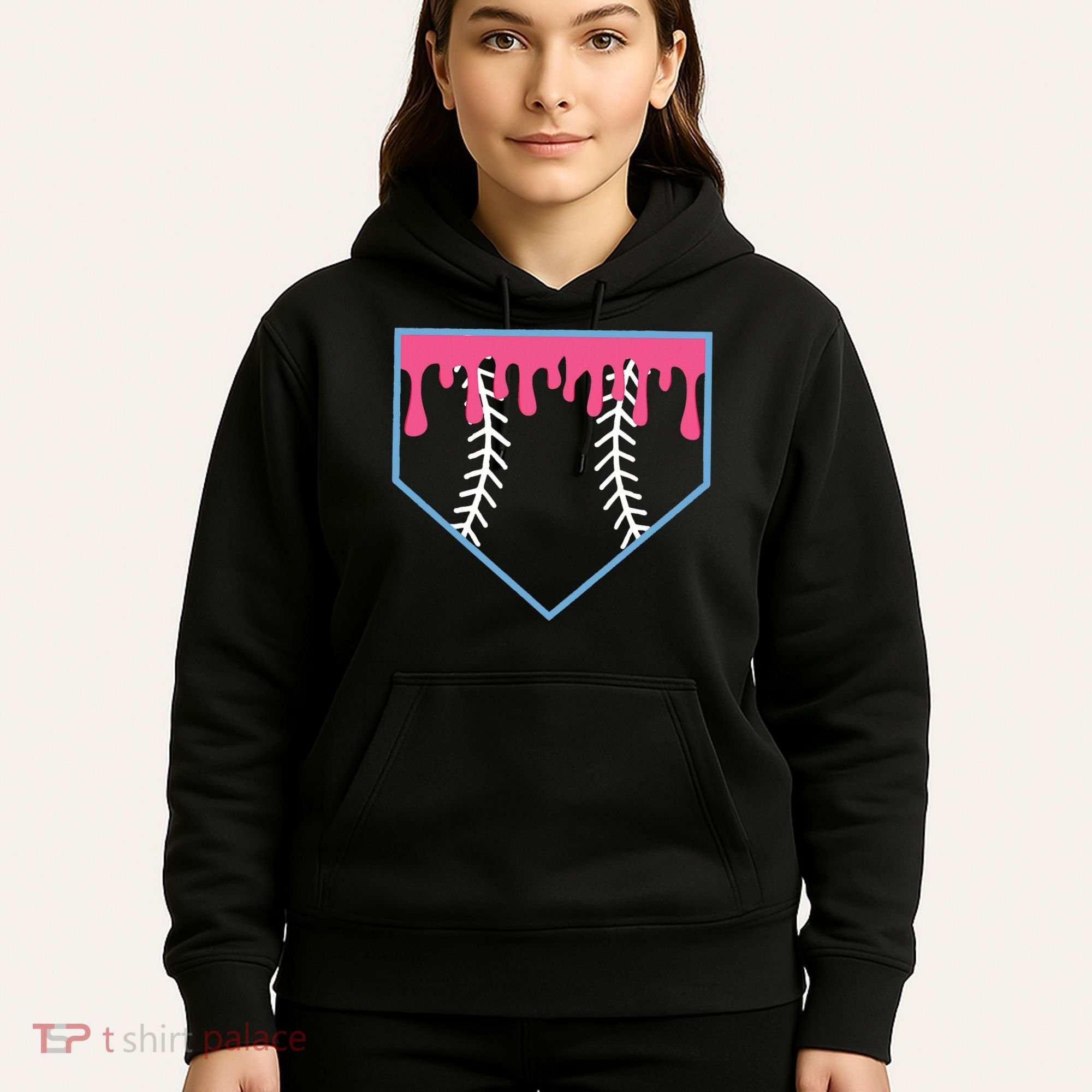 Ice Cream Home Plate Baseball Drip Hoodie