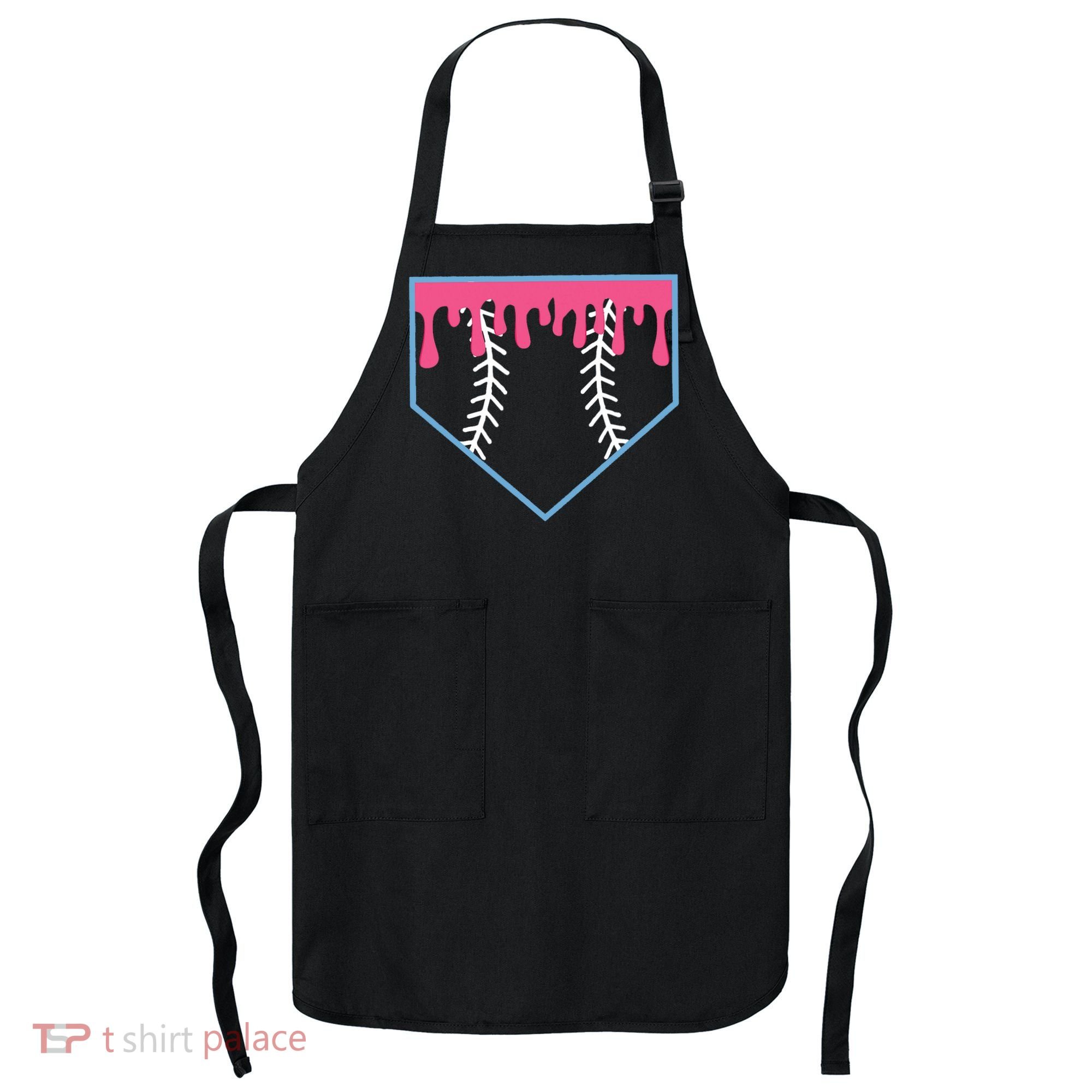 Ice Cream Home Plate Baseball Drip Apron