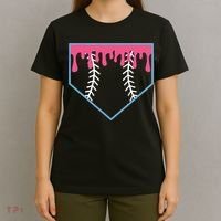 Ice Cream Home Plate Baseball Drip T-Shirt thumb 4