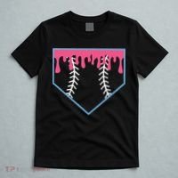 Ice Cream Home Plate Baseball Drip T-Shirt thumb 5