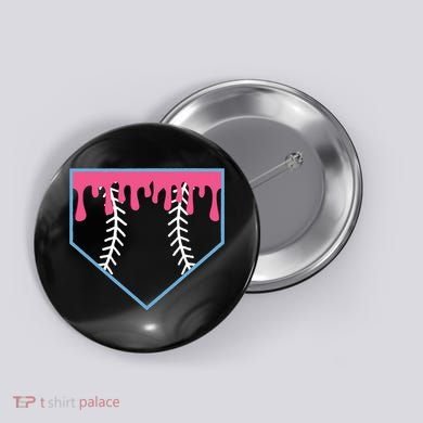 Ice Cream Home Plate Baseball Drip Button