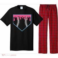 Ice Cream Home Plate Baseball Drip Pajama Set thumb 0