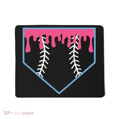 Ice Cream Home Plate Baseball Drip Mousepad