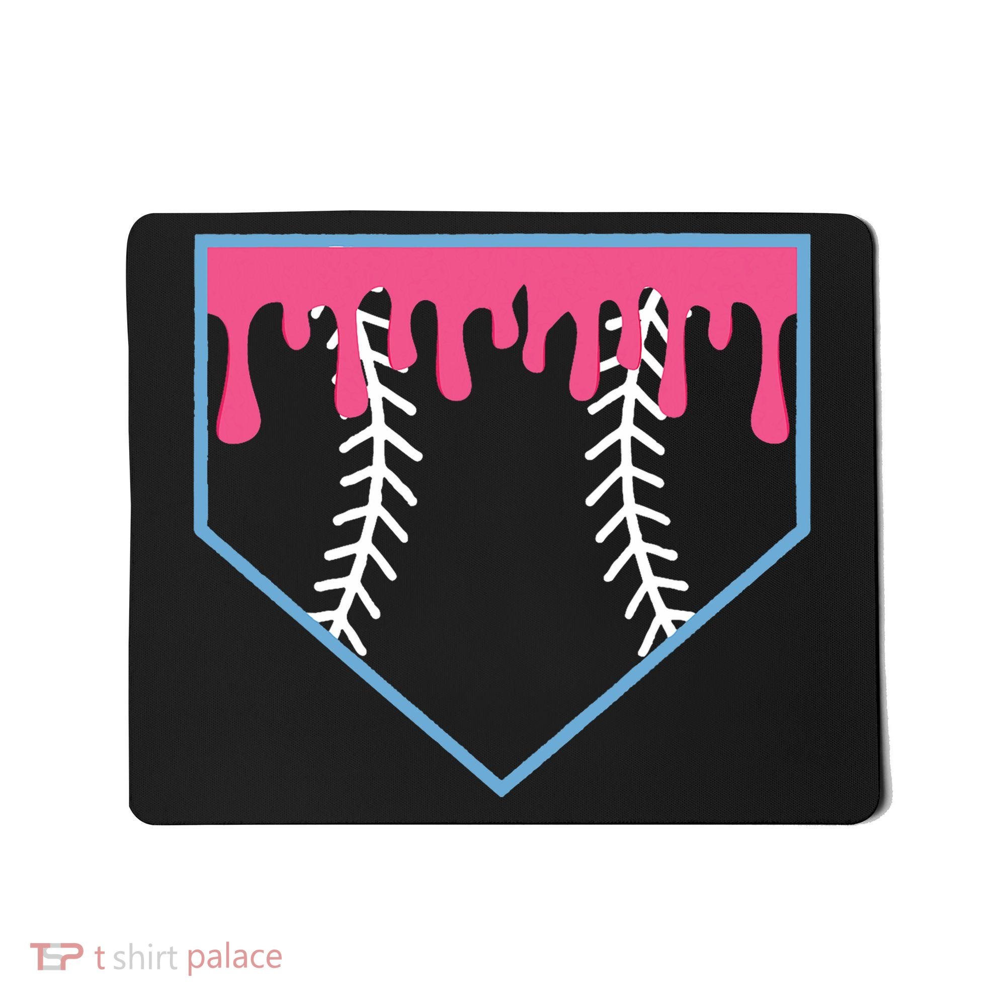 Ice Cream Home Plate Baseball Drip Mousepad