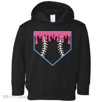Ice Cream Home Plate Baseball Drip Toddler Hoodie thumb 0