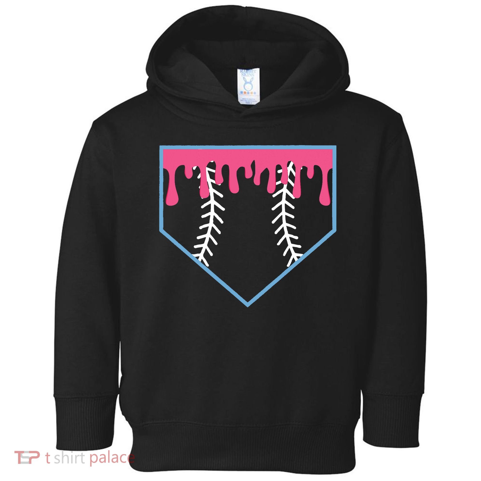 Ice Cream Home Plate Baseball Drip Toddler Hoodie