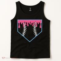 Ice Cream Home Plate Baseball Drip Tank Top thumb 2