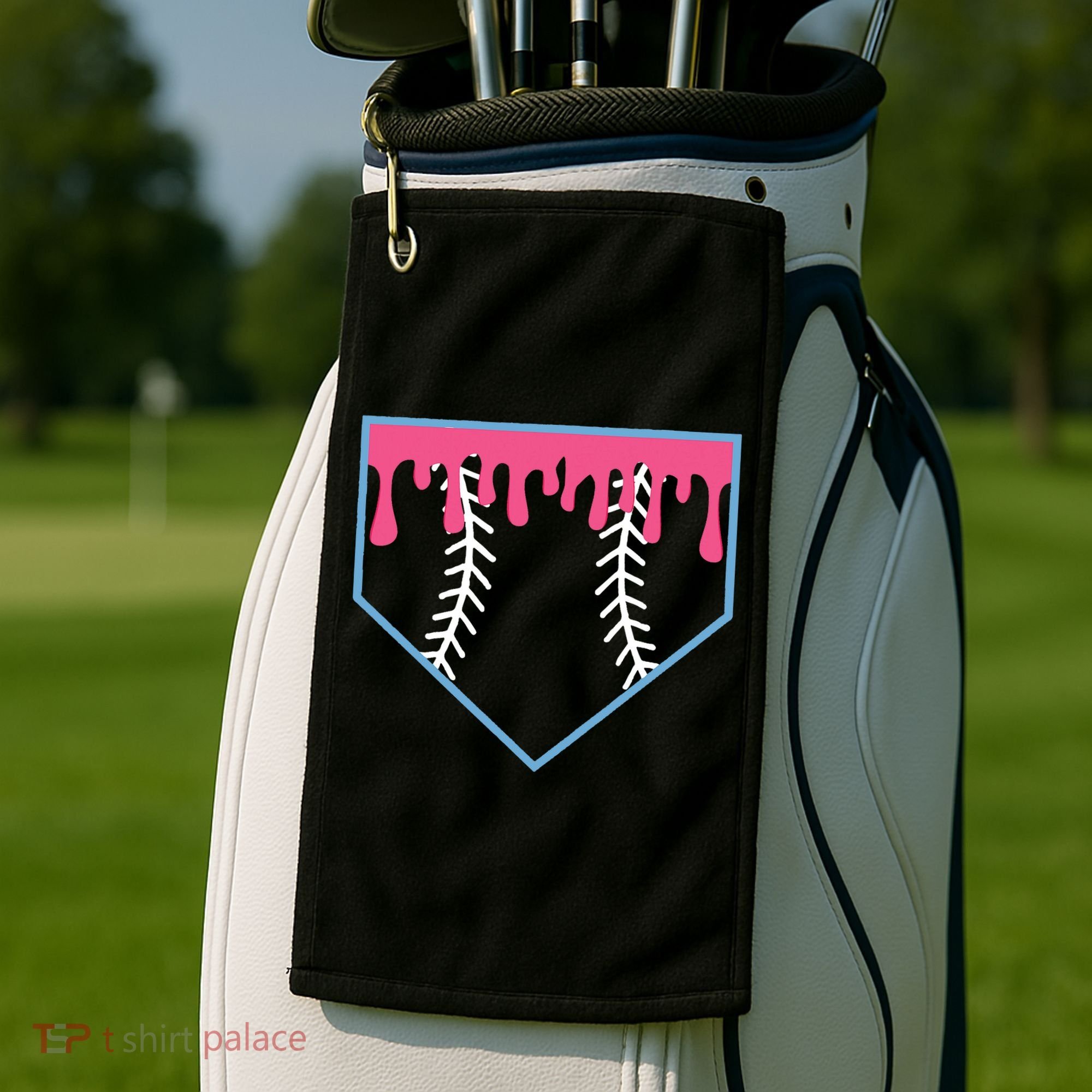 Ice Cream Home Plate Baseball Drip Golf Towel