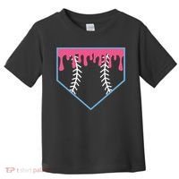 Ice Cream Home Plate Baseball Drip Toddler T-Shirt thumb 0