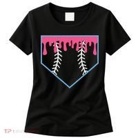 Ice Cream Home Plate Baseball Drip Women's T-Shirt thumb 0