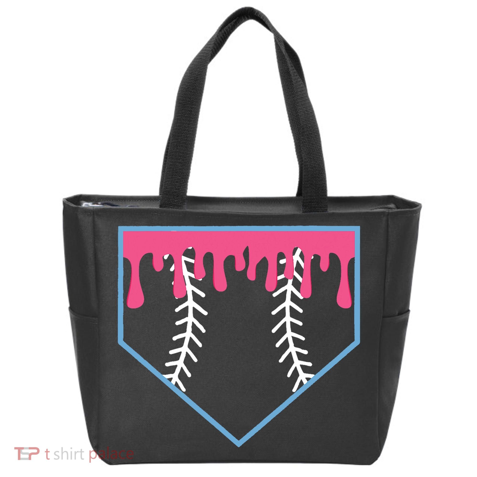 Ice Cream Home Plate Baseball Drip Tote Bag