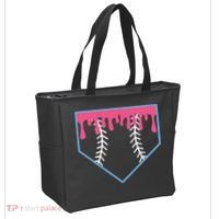Ice Cream Home Plate Baseball Drip Tote Bag thumb 2