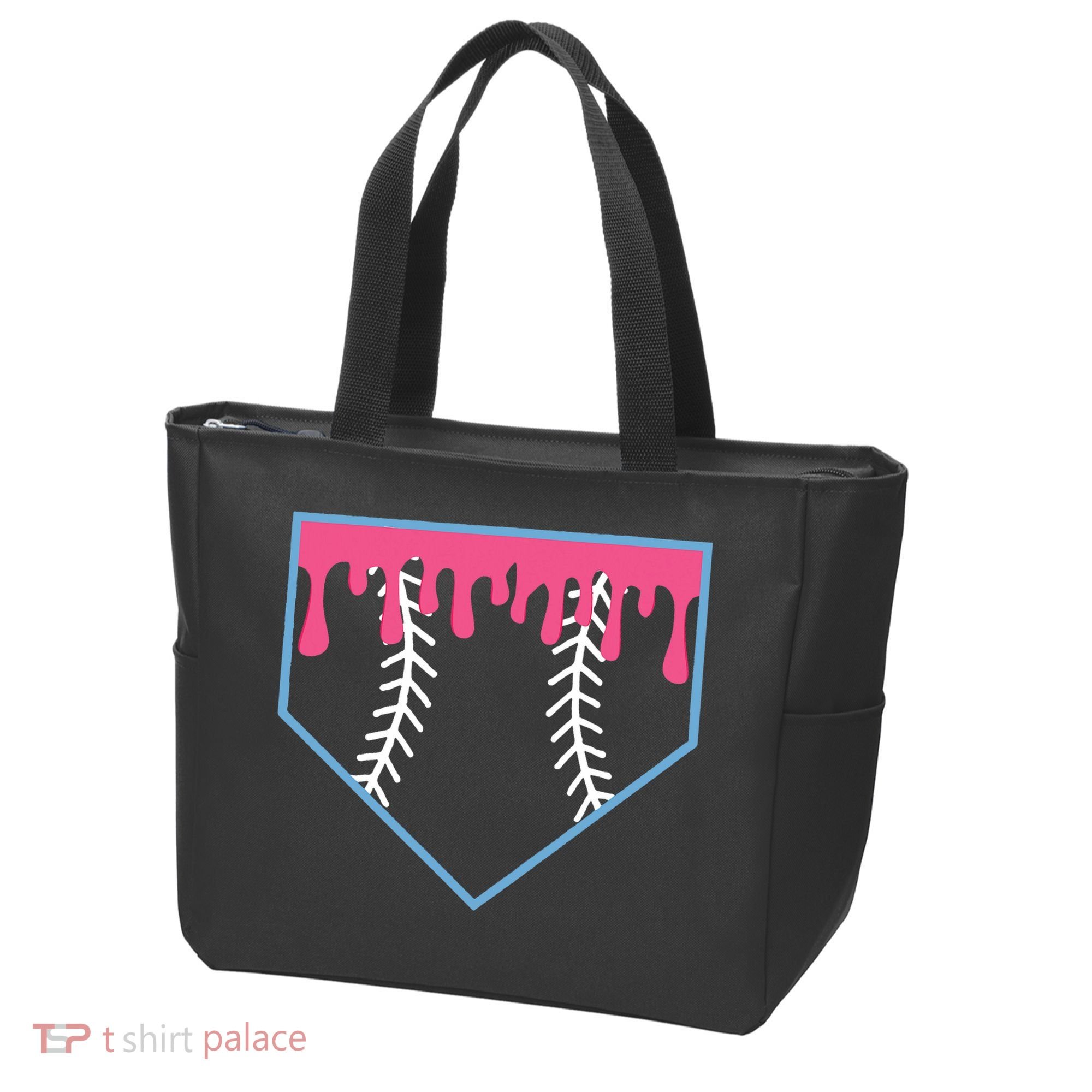 Ice Cream Home Plate Baseball Drip Tote Bag