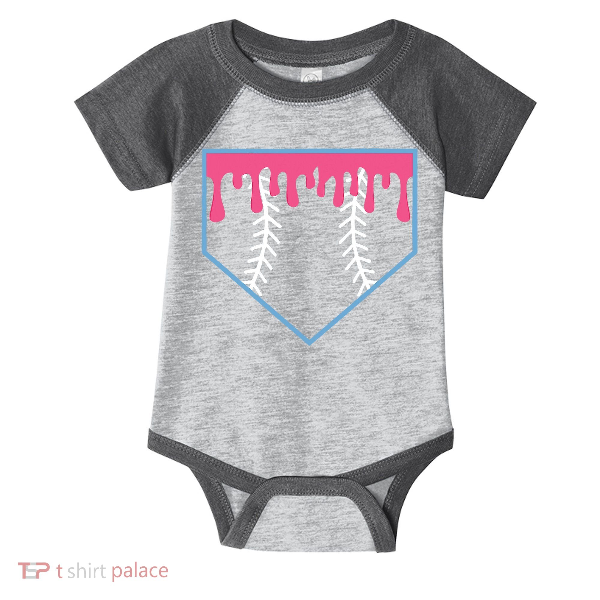 Ice Cream Home Plate Baseball Drip Infant Baby Jersey Bodysuit