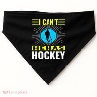 I Cant He Has Hockey USA-Made Doggie Bandana thumb 0