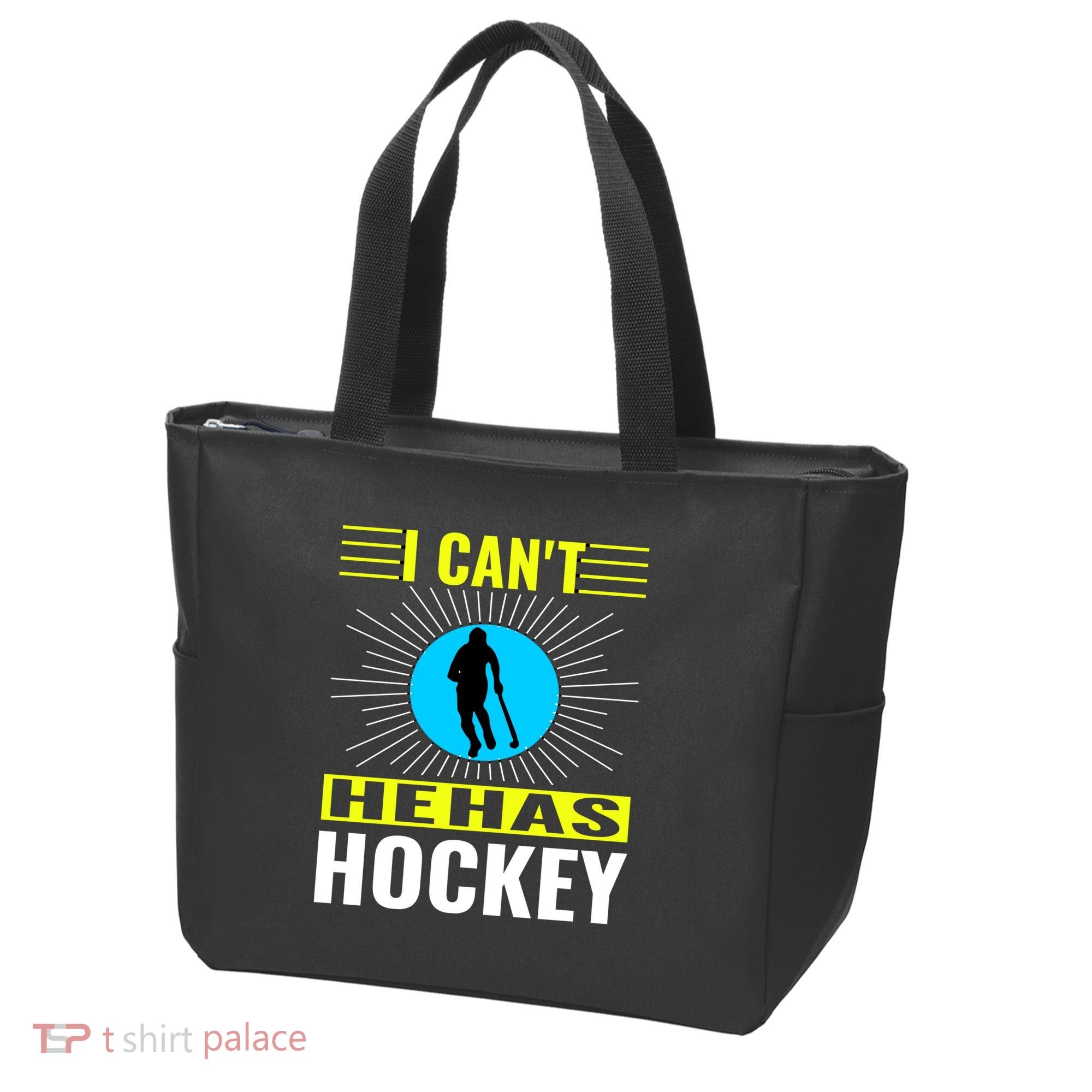 I Cant He Has Hockey Tote Bag