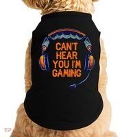 I Cant Hear You Im Gaming Funny Video Gamer Geek Doggie Tank thumb 0