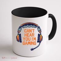 I Cant Hear You Im Gaming Funny Video Gamer Geek Coffee Mug thumb 1