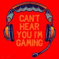 I Cant Hear You Im Gaming Funny Video Gamer Geek Santa Hat thumb 1
