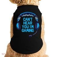 I Cant Hear You Im Gaming Video Gamer Geek Doggie Tank thumb 0