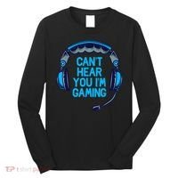 I Cant Hear You Im Gaming Video Gamer Geek Long Sleeve Shirt thumb 0