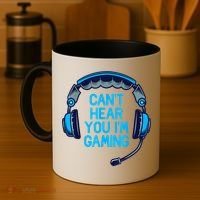 I Cant Hear You Im Gaming Video Gamer Geek Coffee Mug thumb 4