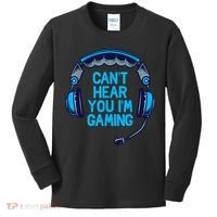 I Cant Hear You Im Gaming Video Gamer Geek Kids Long Sleeve Shirt thumb 0